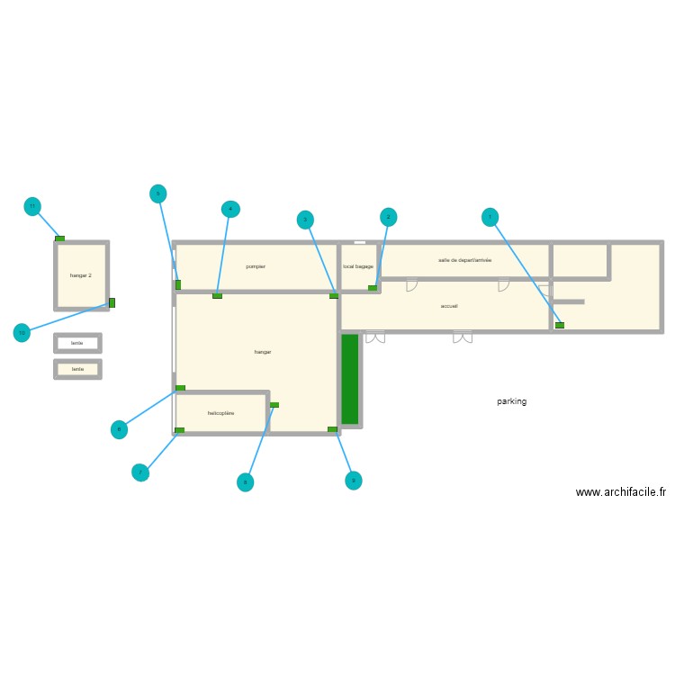 aéroport octeville . Plan de 0 pièce et 0 m2