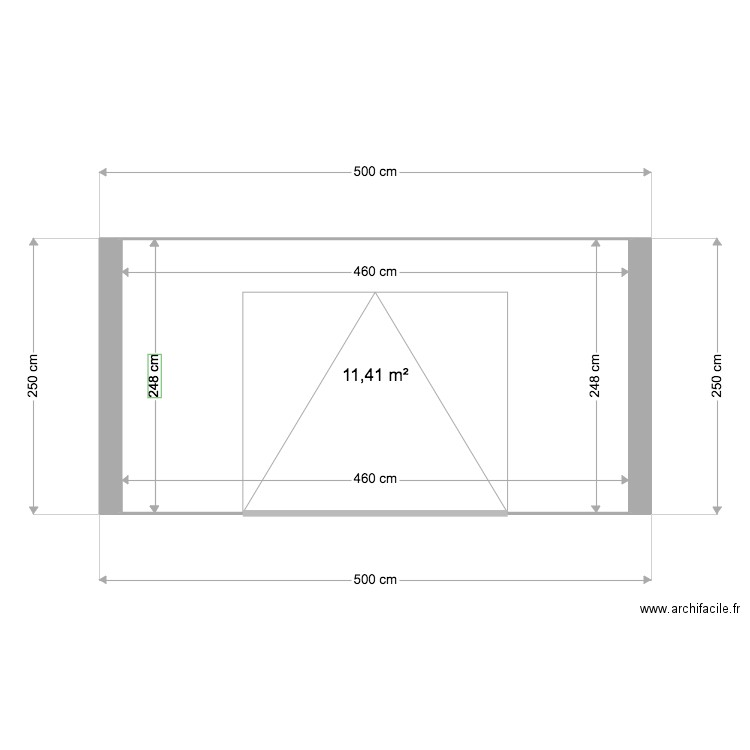 VUE DE FACE. Plan de 0 pièce et 0 m2