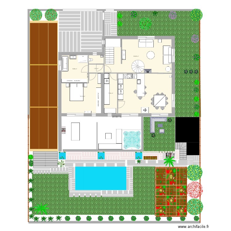 jardin fauvettes. Plan de 0 pièce et 0 m2