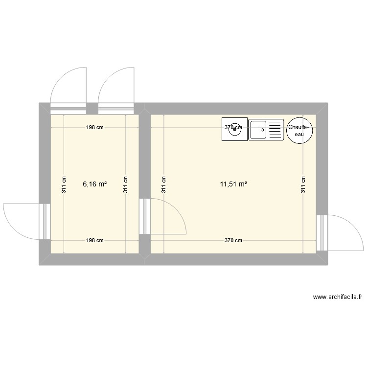 arriere cuisine. Plan de 0 pièce et 0 m2