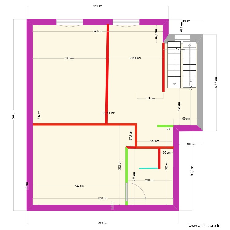 Rez de jardin. Plan de 0 pièce et 0 m2