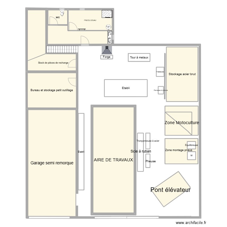 ATELIER. Plan de 25 pièces et 278 m2