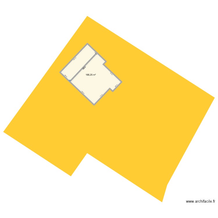 chaumian. Plan de 1 pièce et 166 m2