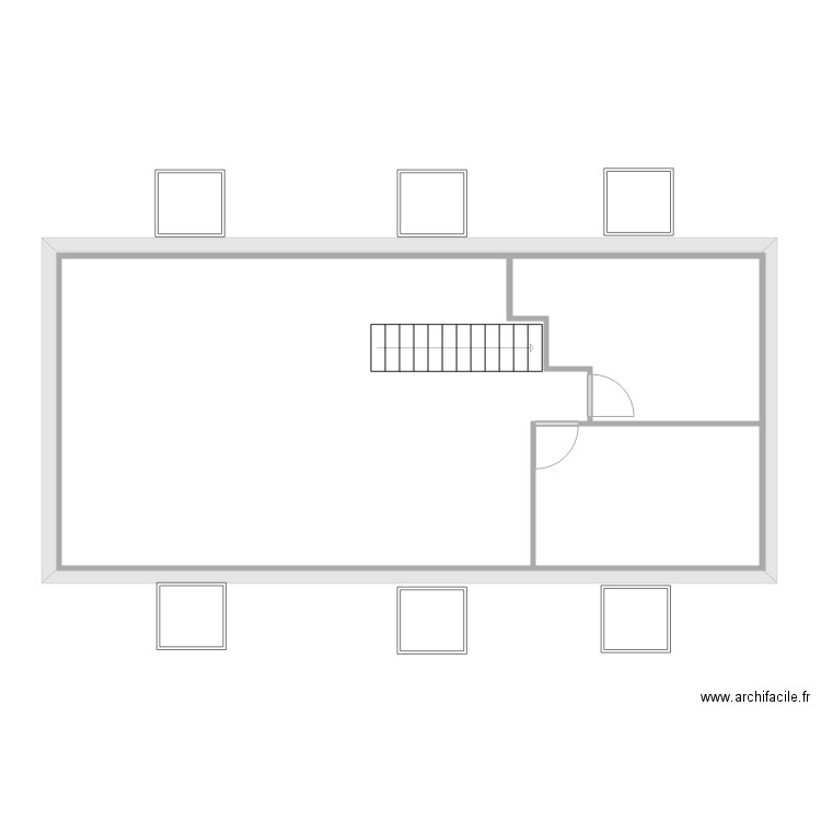 combles maison v sans chambres. Plan de 0 pièce et 0 m2