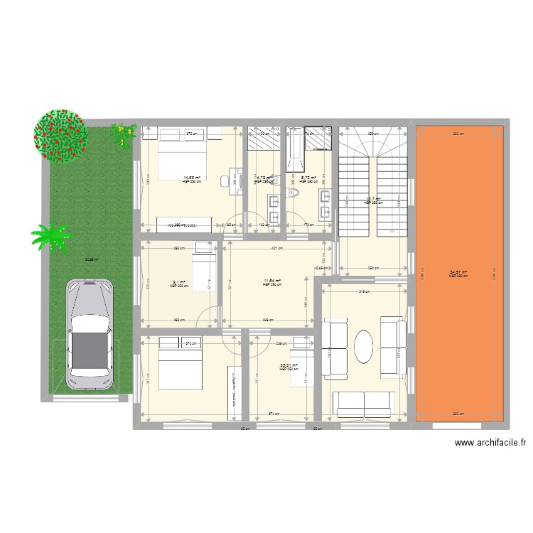 maison maghribi. Plan de 0 pièce et 0 m2