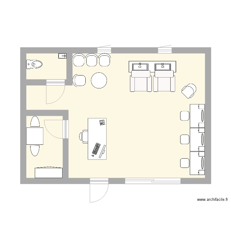 Salon De Coiffure Plan Dessin Par Leslie Motte