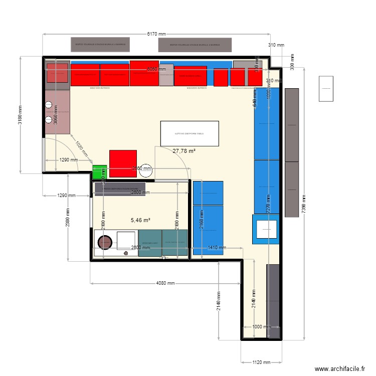 la boquera. Plan de 2 pièces et 33 m2