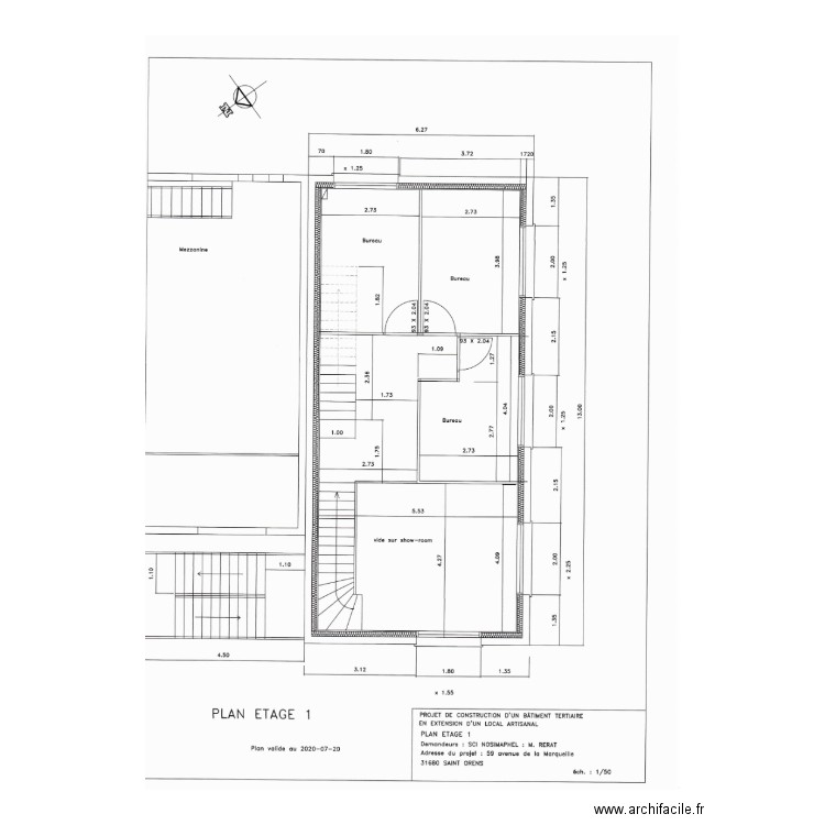 etage 1 extension. Plan de 0 pièce et 0 m2