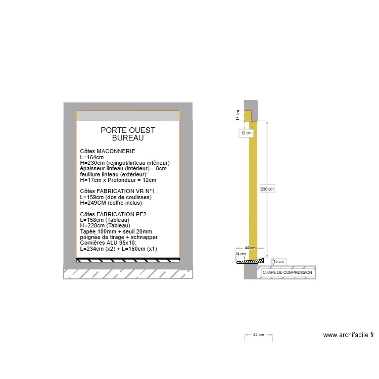 AAA - COUPE PF BUREAU OUEST. Plan de 0 pièce et 0 m2