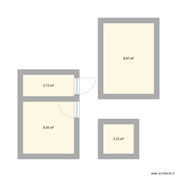 madinina project. Plan de 4 pièces et 20 m2