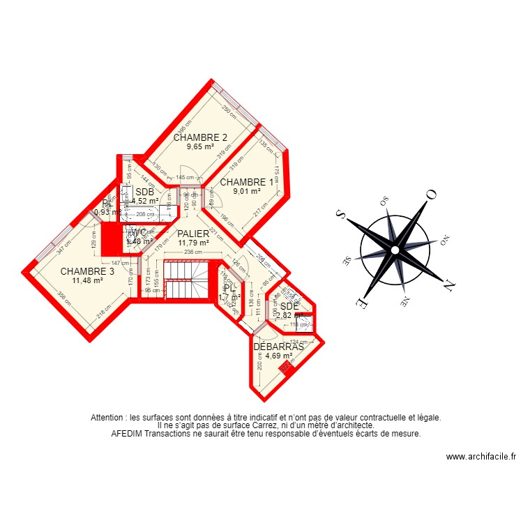 BI21821 -. Plan de 28 pièces et 165 m2