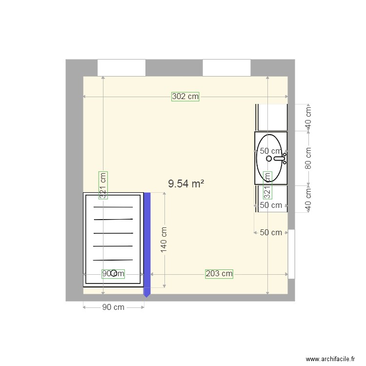 sdb - Plan dessiné par tocanita