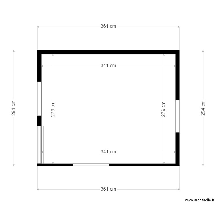 Cuisine aménagée. Plan de 1 pièce et 9 m2