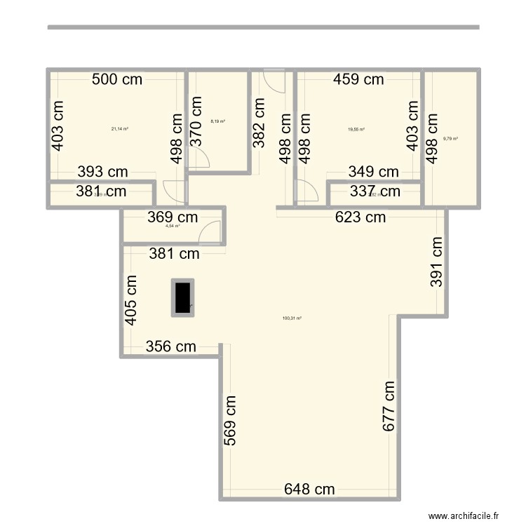 bernadette 2a. Plan de 9 pièces et 171 m2