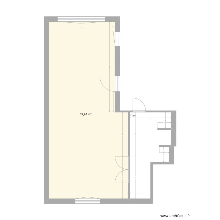 Maison Montesson. Plan de 1 pièce et 36 m2