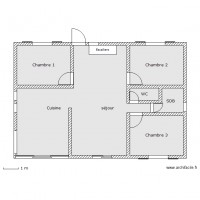 Plan Maison avec nom des pièces