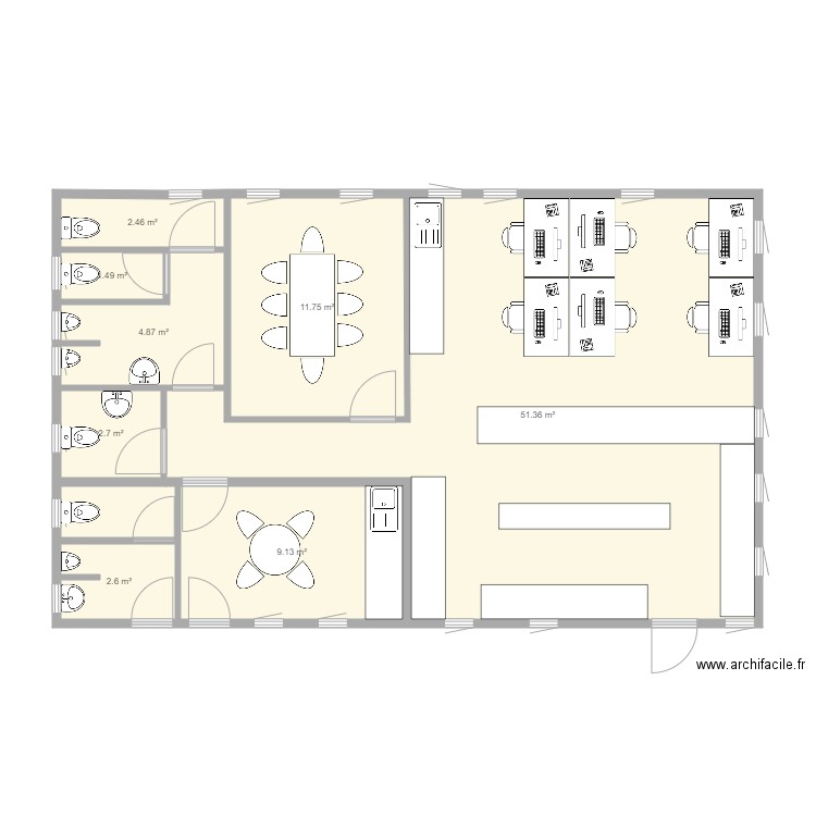 Hull office shared kitchen and shop. Plan de 0 pièce et 0 m2