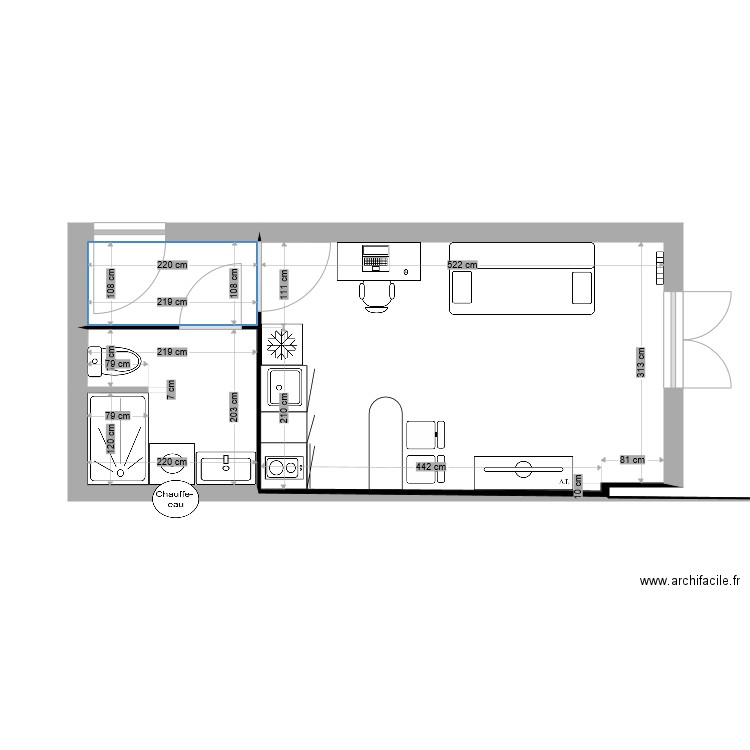 studio erasme revu. Plan de 0 pièce et 0 m2