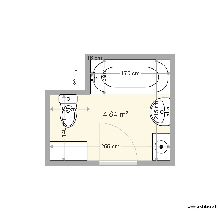 MARCHERAT  SDB  1. Plan de 0 pièce et 0 m2