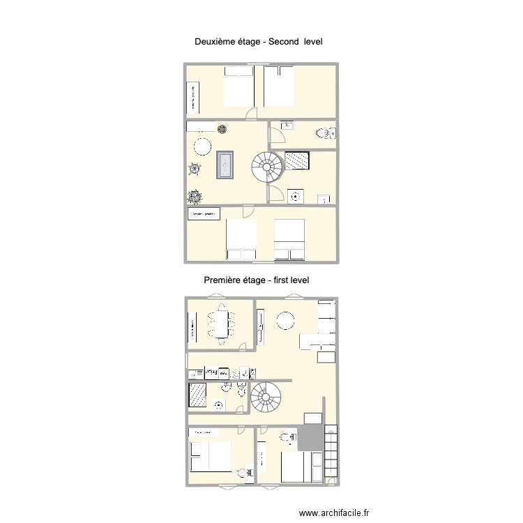 BO dupleix. Plan de 7 pièces et 40 m2