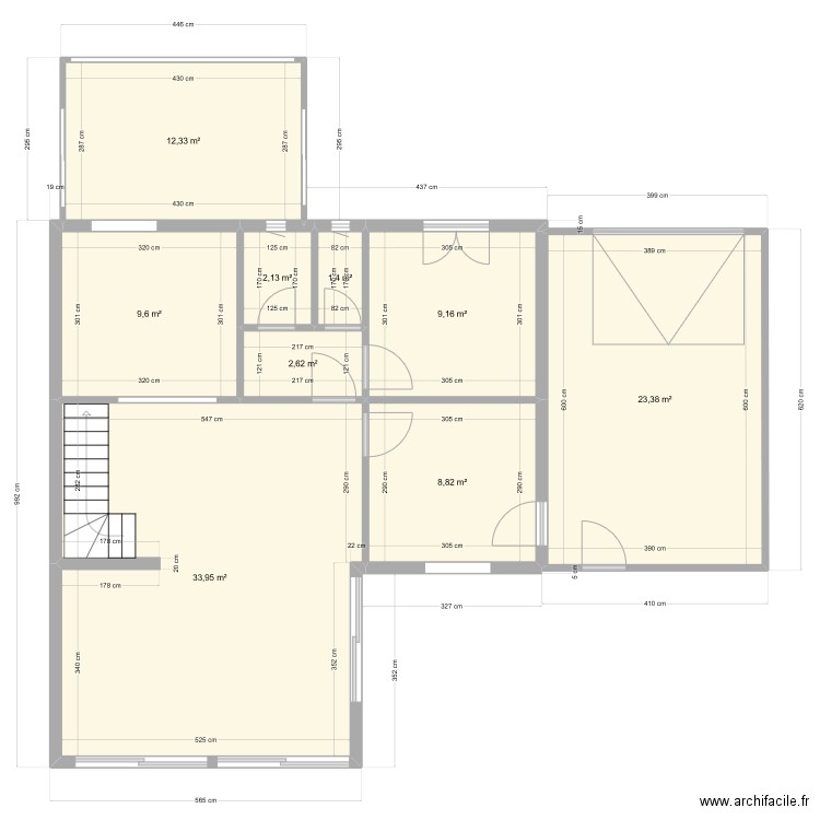 RDC YELEN. Plan de 9 pièces et 103 m2