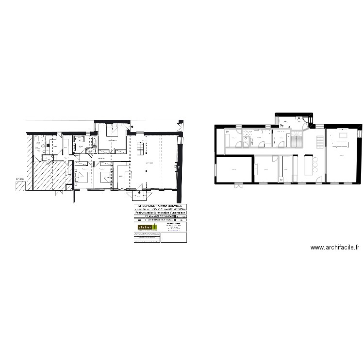 MAISON N°3. Plan de 9 pièces et 124 m2