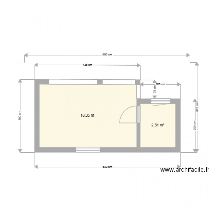 Poolhouse - Plan dessiné par Phillee