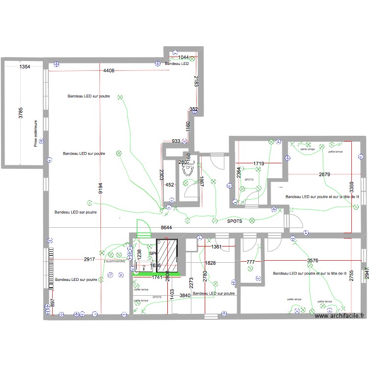 Plan SG Futur - avec suppression cellier inversion receveur. Plan de 0 pièce et 0 m2