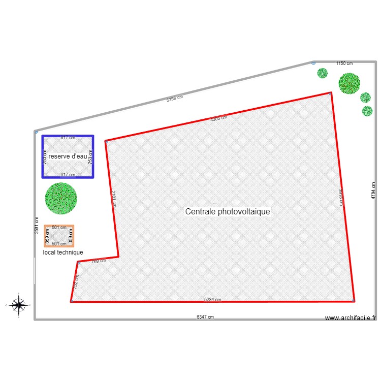 merindol. Plan de 4 pièces et 50 m2