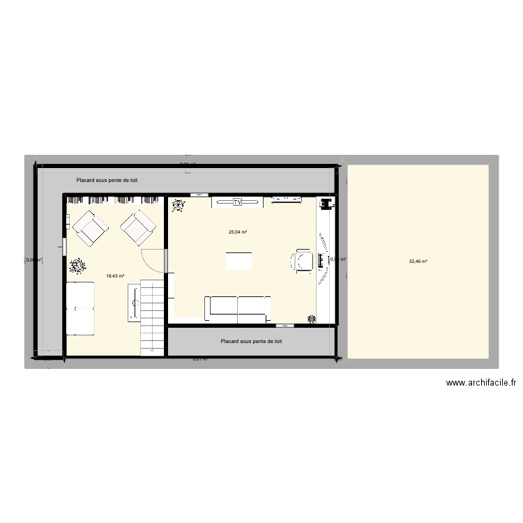 festigny 2 étage. Plan de 11 pièces et 96 m2