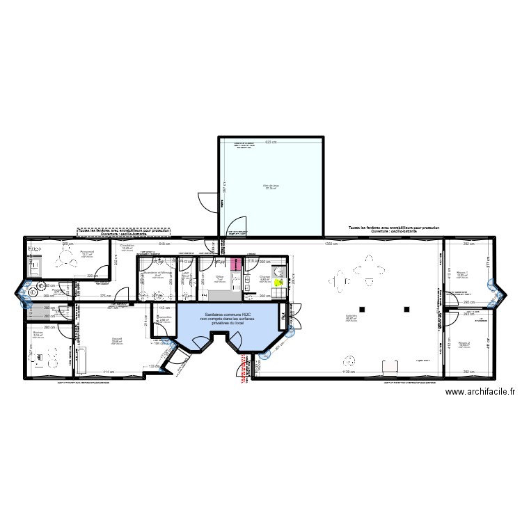 St Michel/Orge 23 Rosières - PMI/Version 101224. Plan de 17 pièces et 254 m2