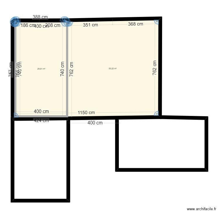 FLO zerizer. Plan de 3 pièces et 85 m2