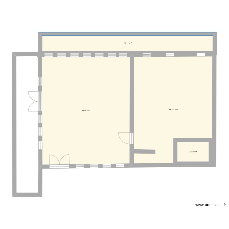 plan Mcdo. Plan de 4 pièces et 104 m2