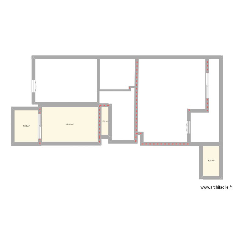 Appartmeent Marion et aurel. Plan de 4 pièces et 22 m2