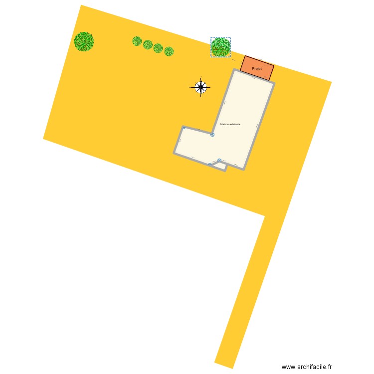 Maison. Plan de 3 pièces et 215 m2