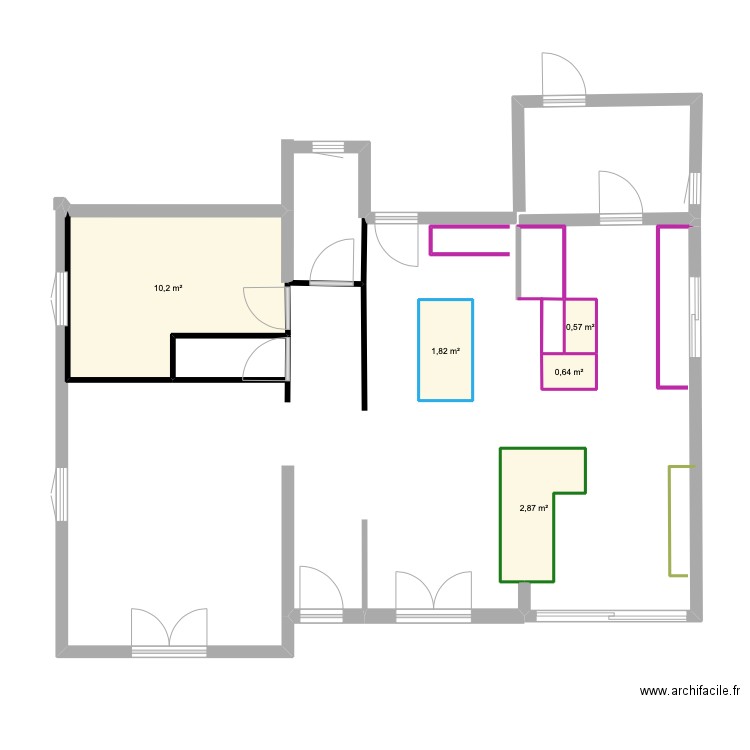 MAISON CNET. Plan de 5 pièces et 16 m2