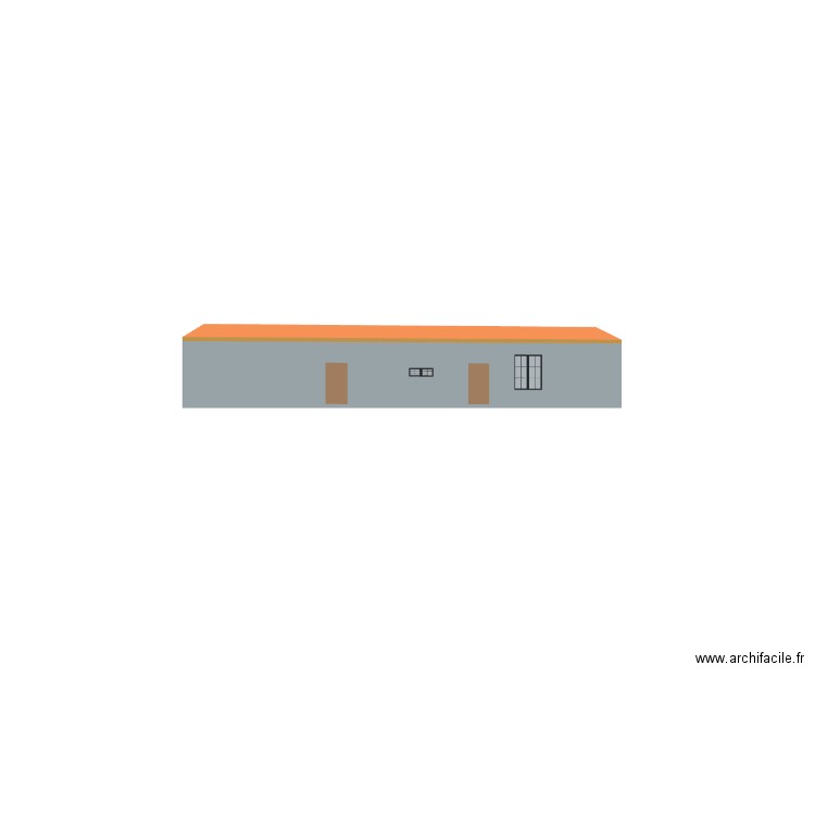 plan façade 2. Plan de 2 pièces et 148 m2