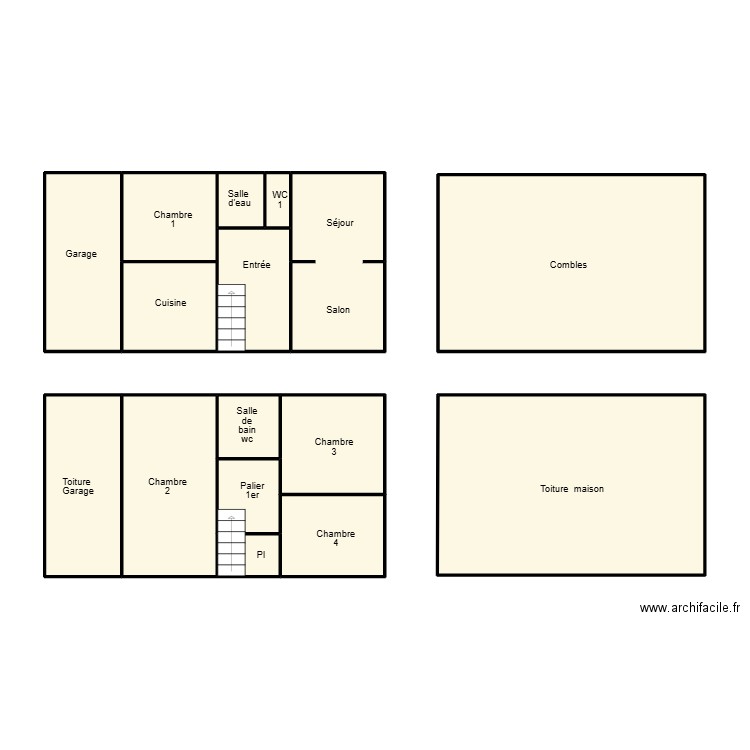 FOUESNANT LEROUX. Plan de 16 pièces et 106 m2