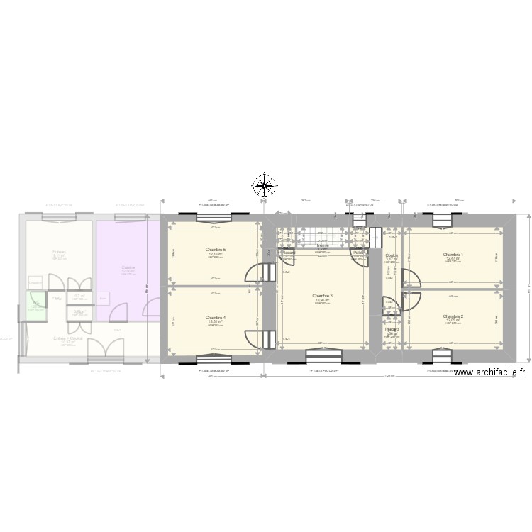 ML24014030. Plan de 22 pièces et 192 m2