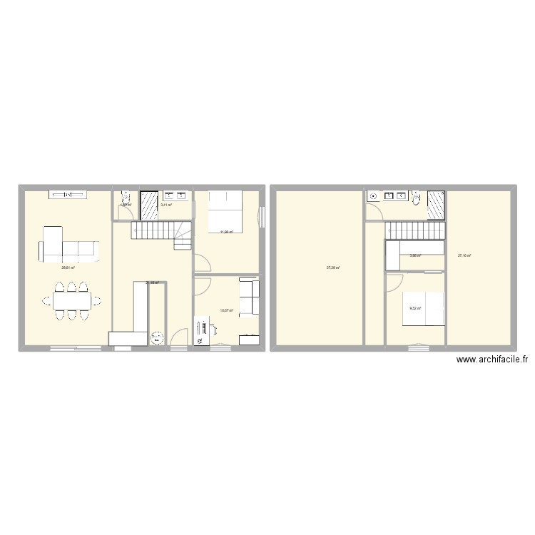 Plan Solignat 2. Plan de 10 pièces et 156 m2