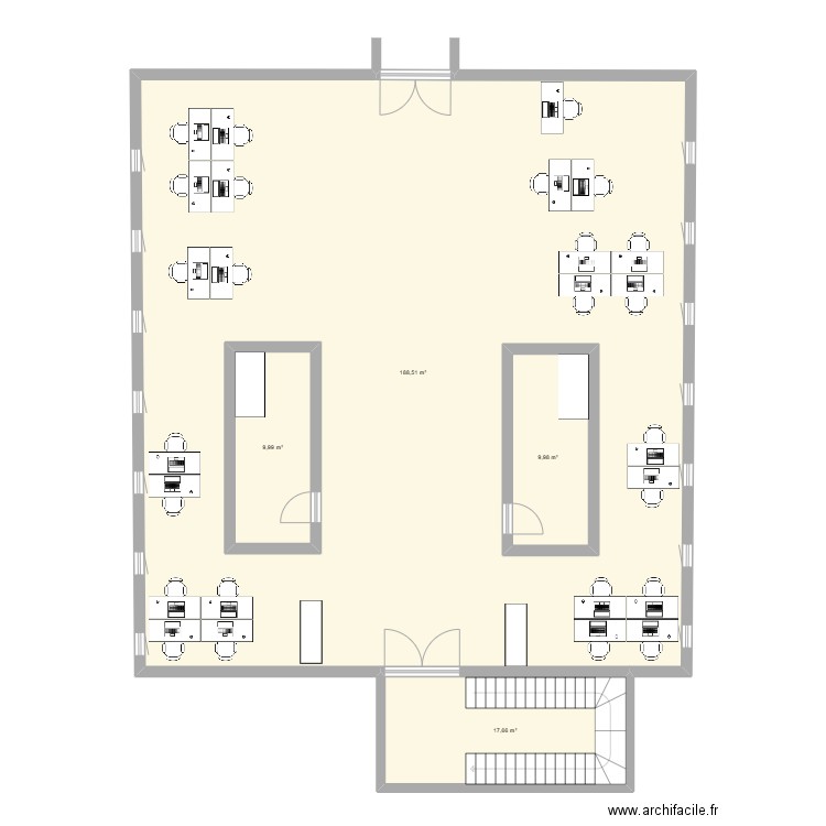 PLAN LOCAUX P1. Plan de 4 pièces et 254 m2