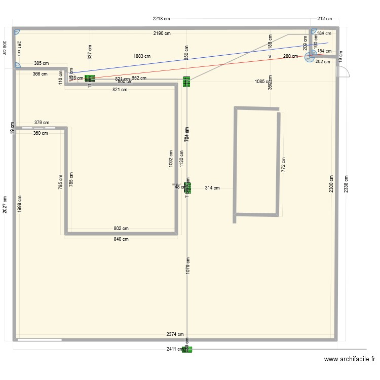 ble. Plan de 1 pièce et 538 m2