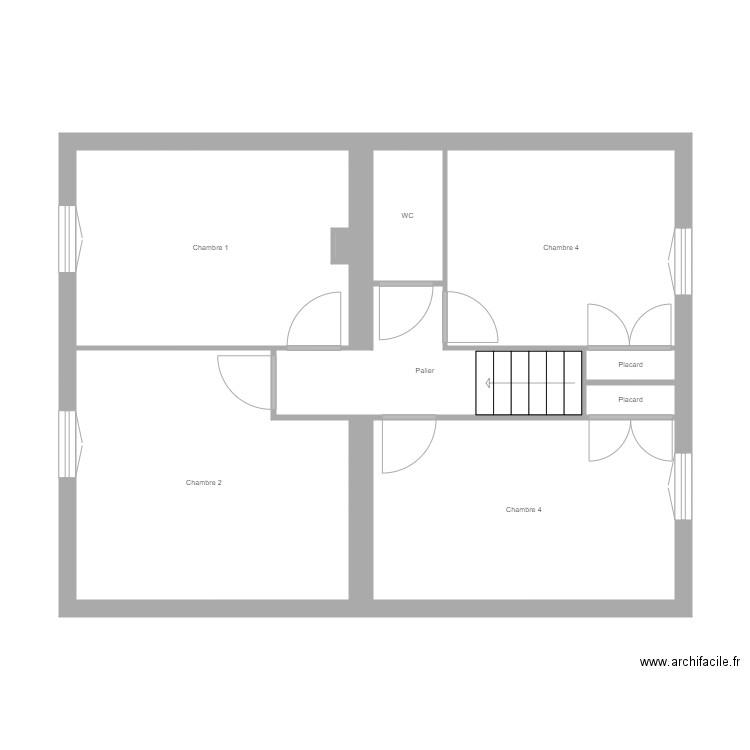 gauvin R1. Plan de 9 pièces et 57 m2