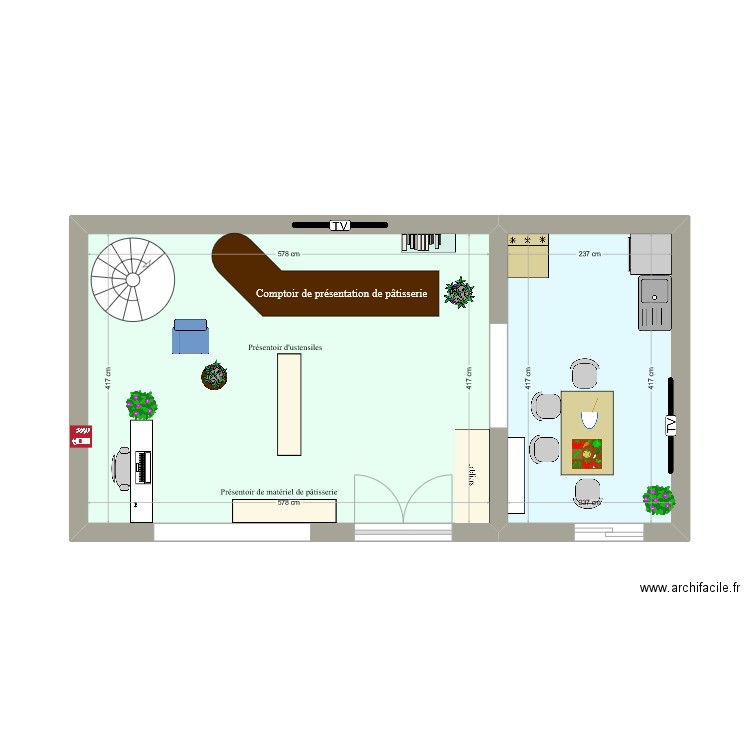 MCO 2. Plan de 2 pièces et 34 m2