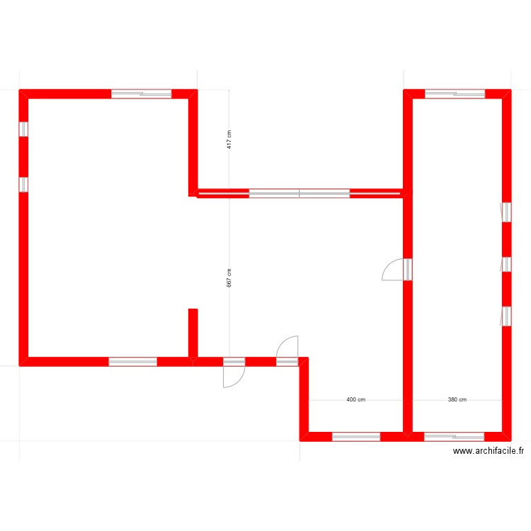 Plain pied projet devis Nico. Plan de 1 pièce et 145 m2