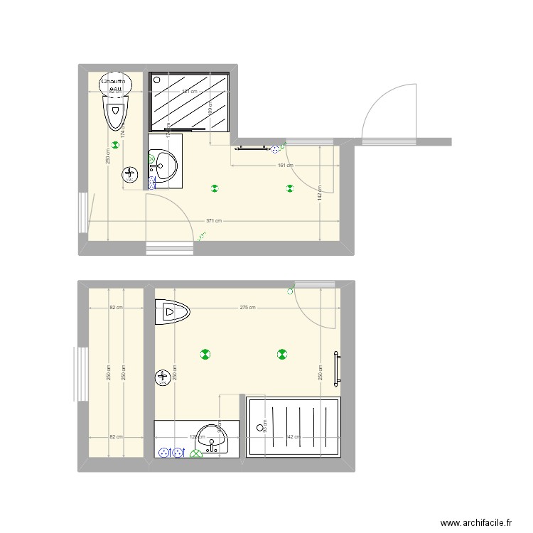 SdD Epiry. Plan de 3 pièces et 16 m2