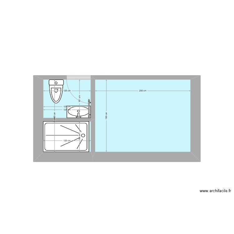 Cuisine 10_R+1. Plan de 2 pièces et 7 m2