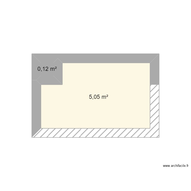 cuisine. Plan de 2 pièces et 5 m2