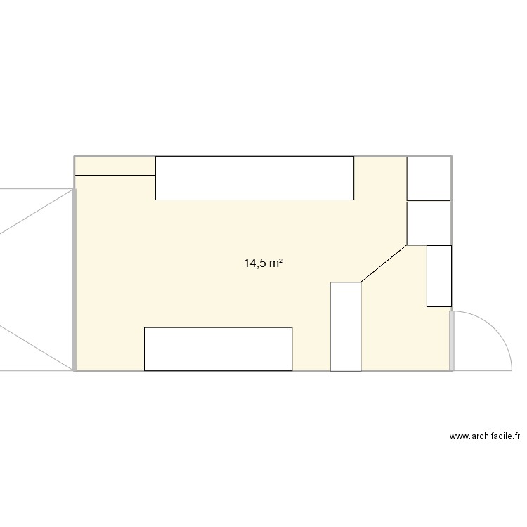 Garage1. Plan de 1 pièce et 15 m2