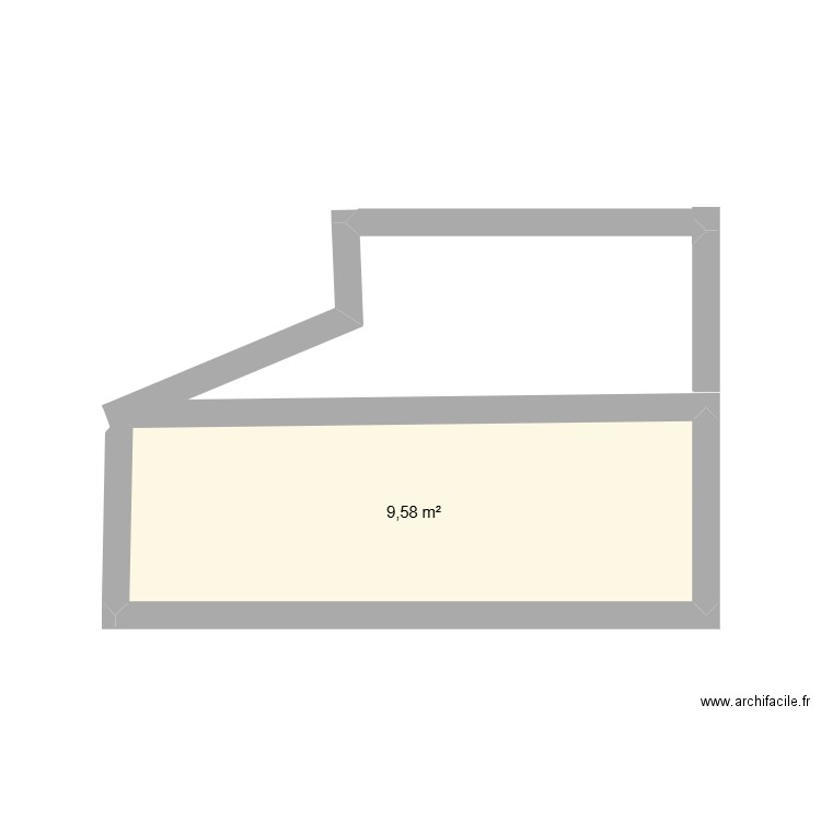 Ched. Plan de 1 pièce et 10 m2